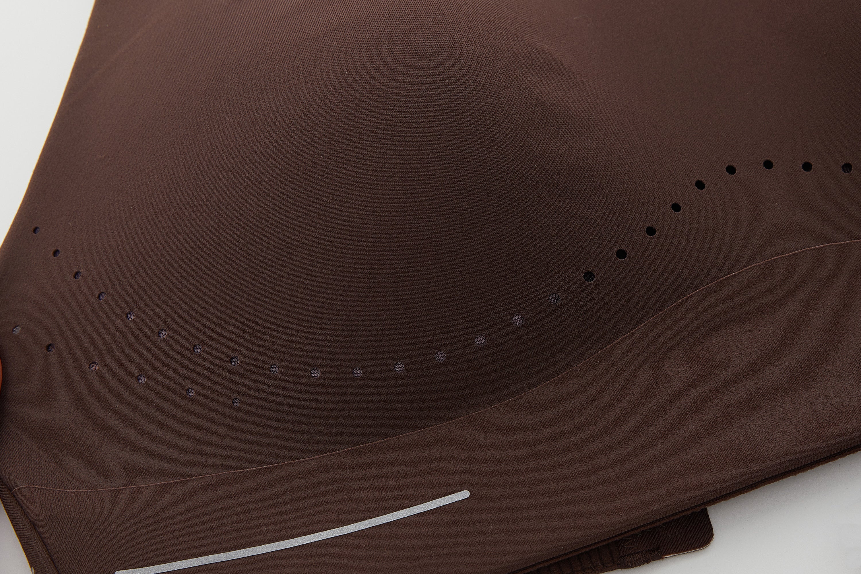 close up of details of brown sports bra