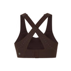 back of brown sports bra