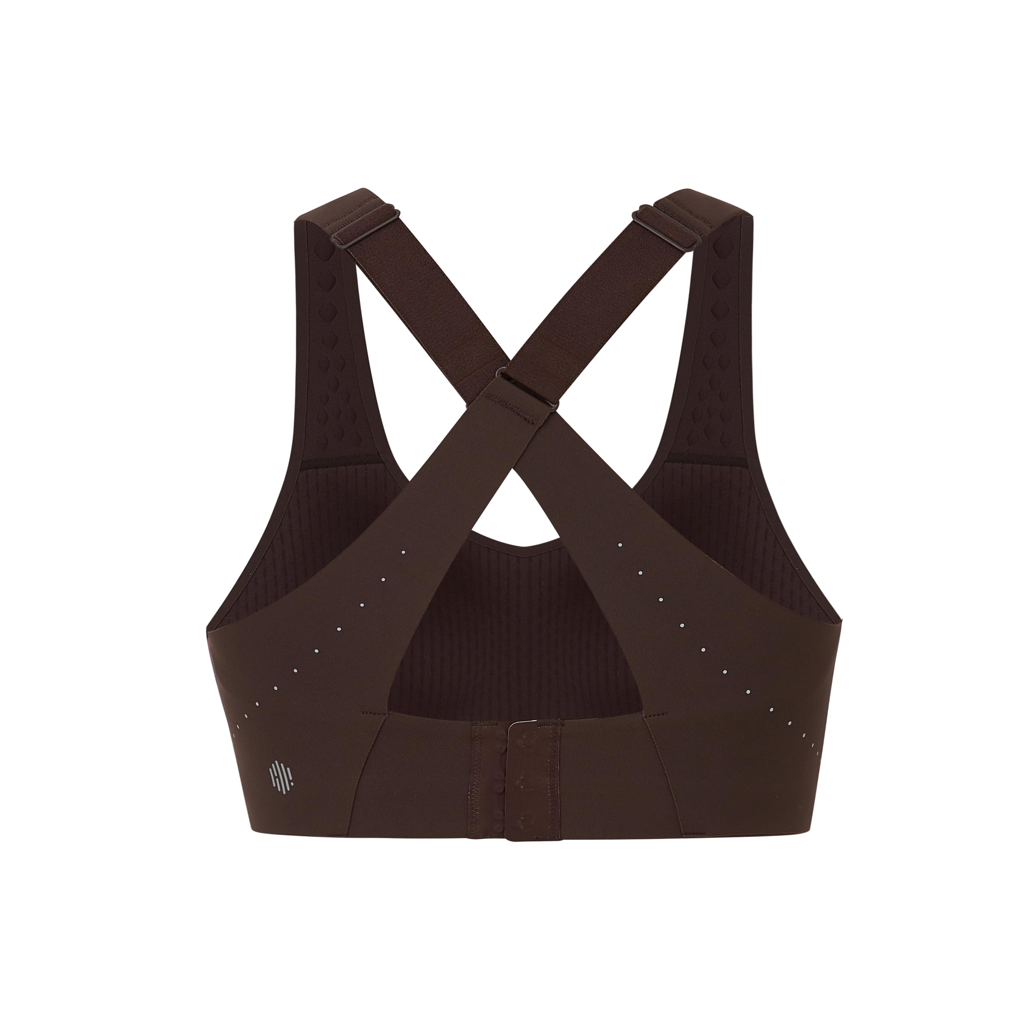 back of brown sports bra