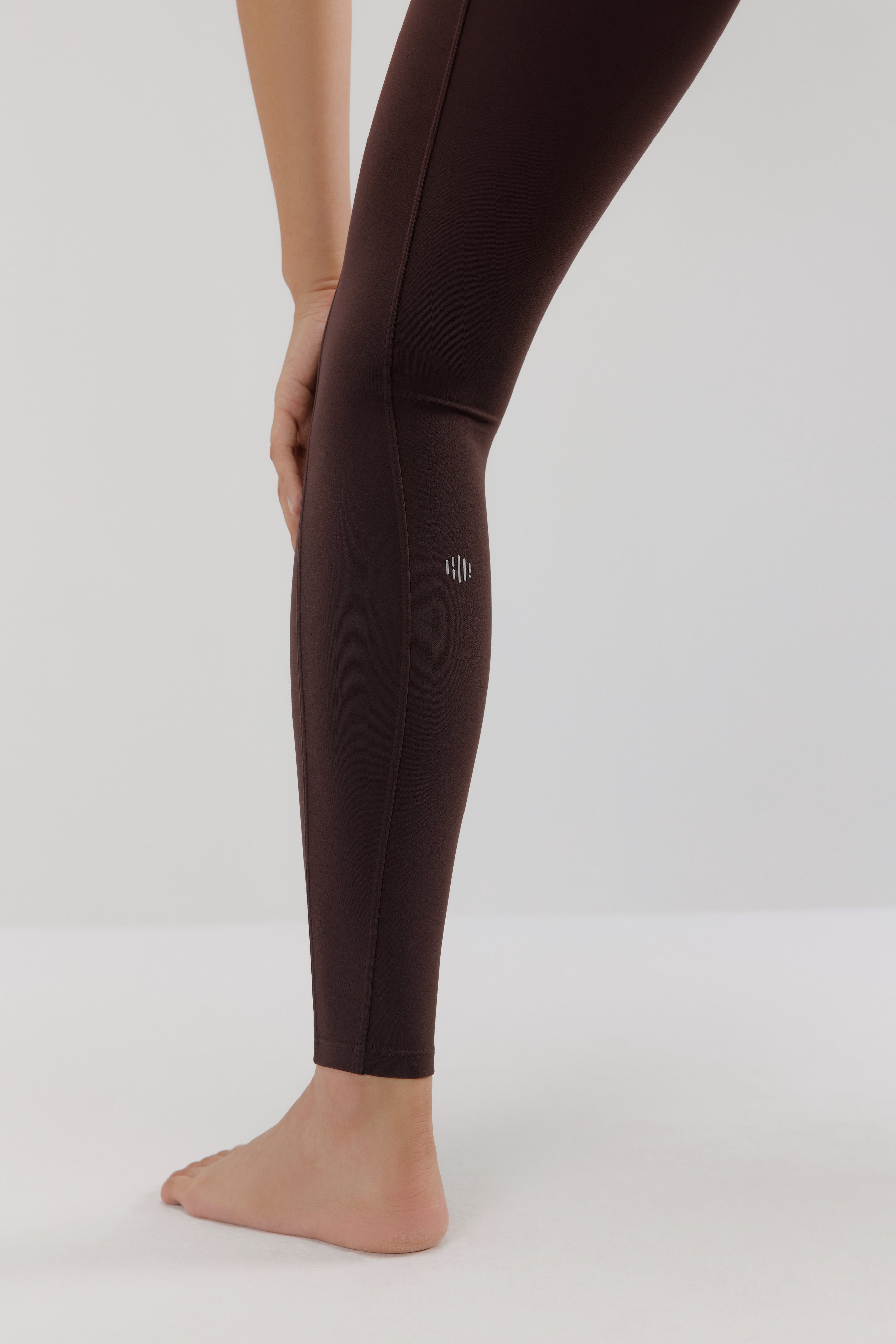 close up of brown leggings