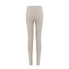 back of grey leggings