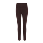 Flat lay of brown leggings