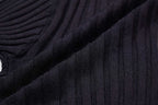 a close up of the ribbed textured knitwear fabric