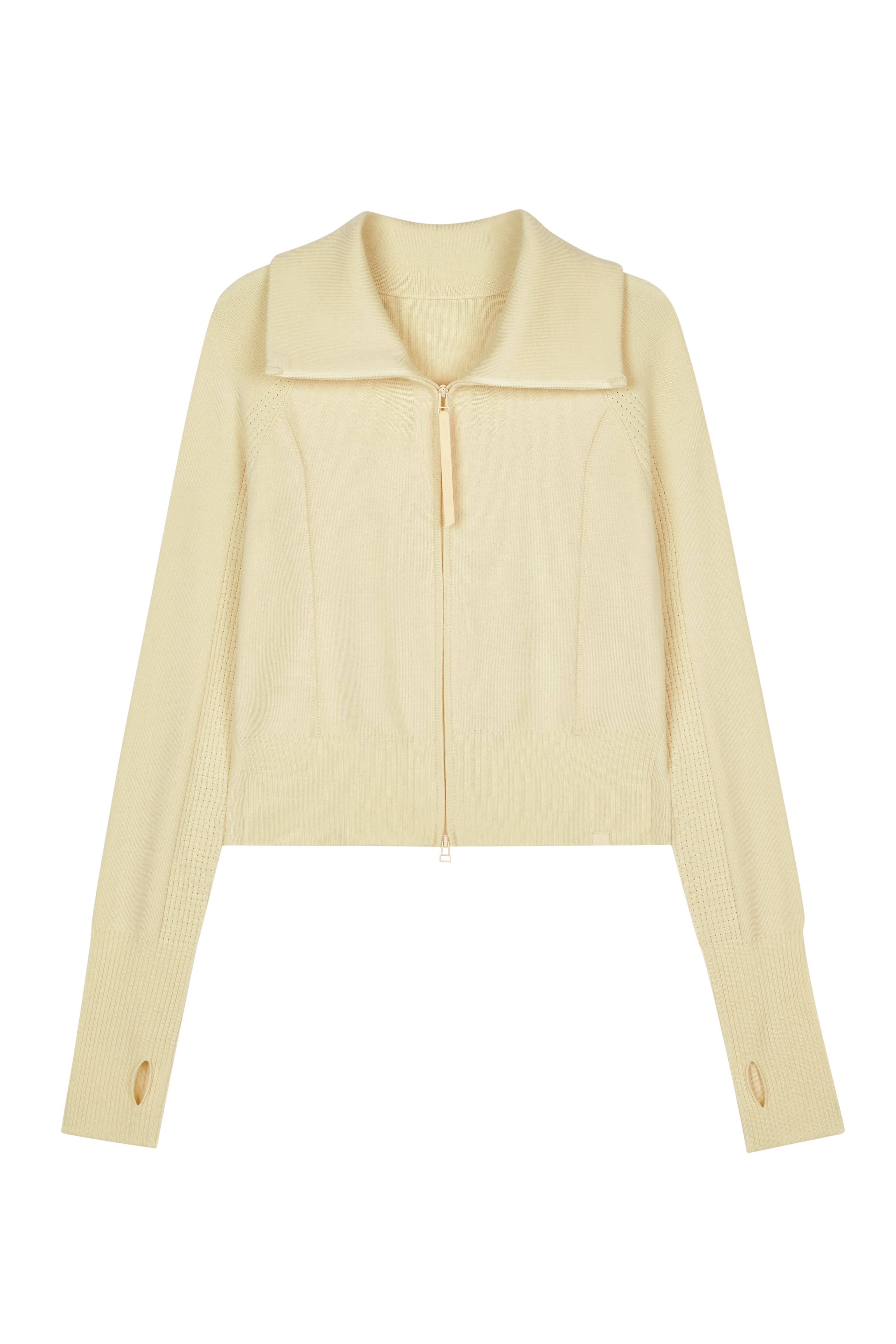 cream cardigan