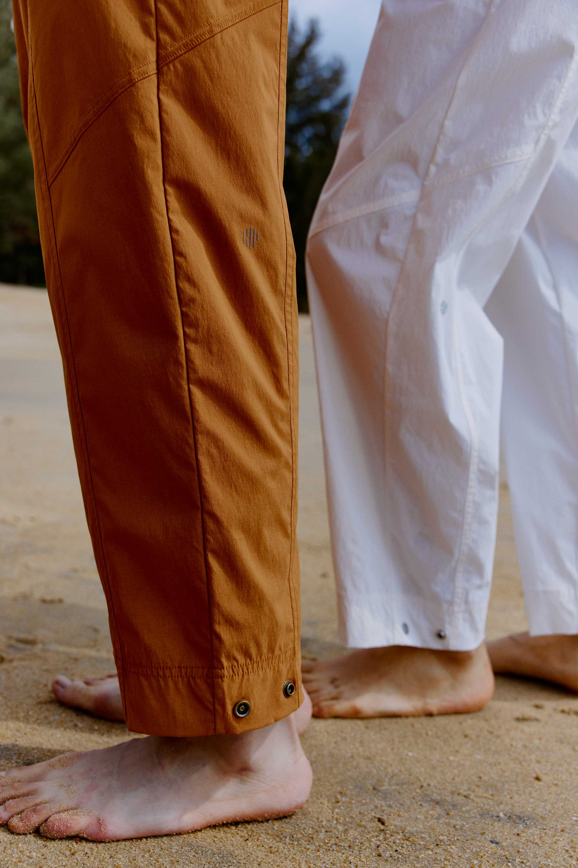 blue and brown pants