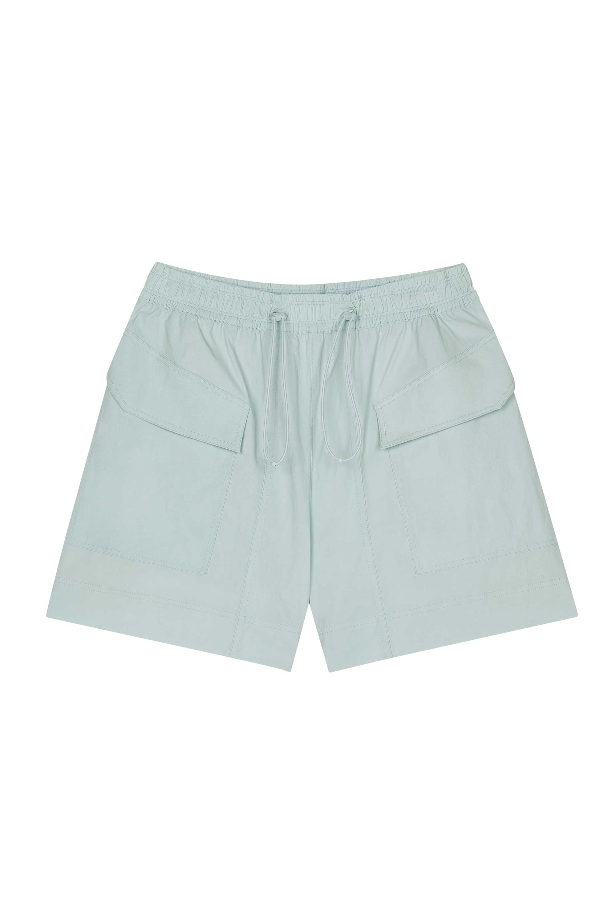 blue shorts