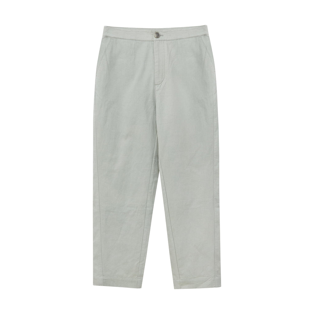 Flat lay of green pants.