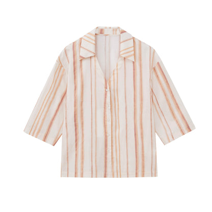 Flat lay of striped top.