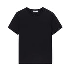 flat lay of black Tee