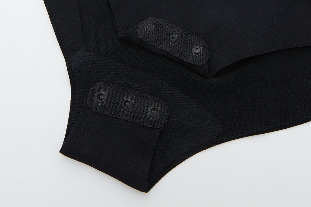 close up of bodysuit leg openings