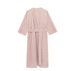 flat lay of light pink long pajama 