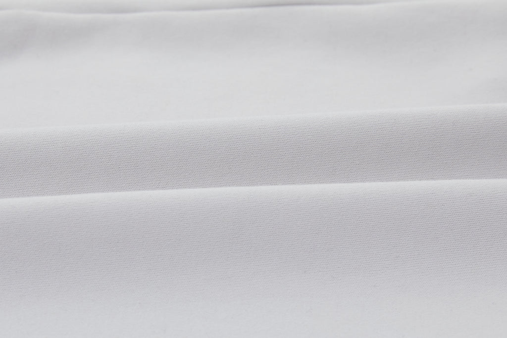 Swatch of light gray top.