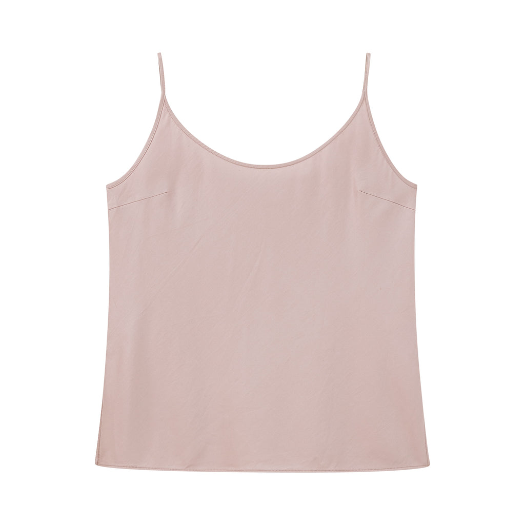 flat lay of light pink camisole