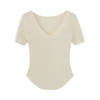 off-white short-sleeved shirt