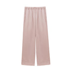 flat lay of light pink pants