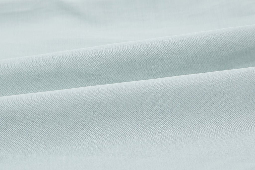 close of blue blush pants fabric
