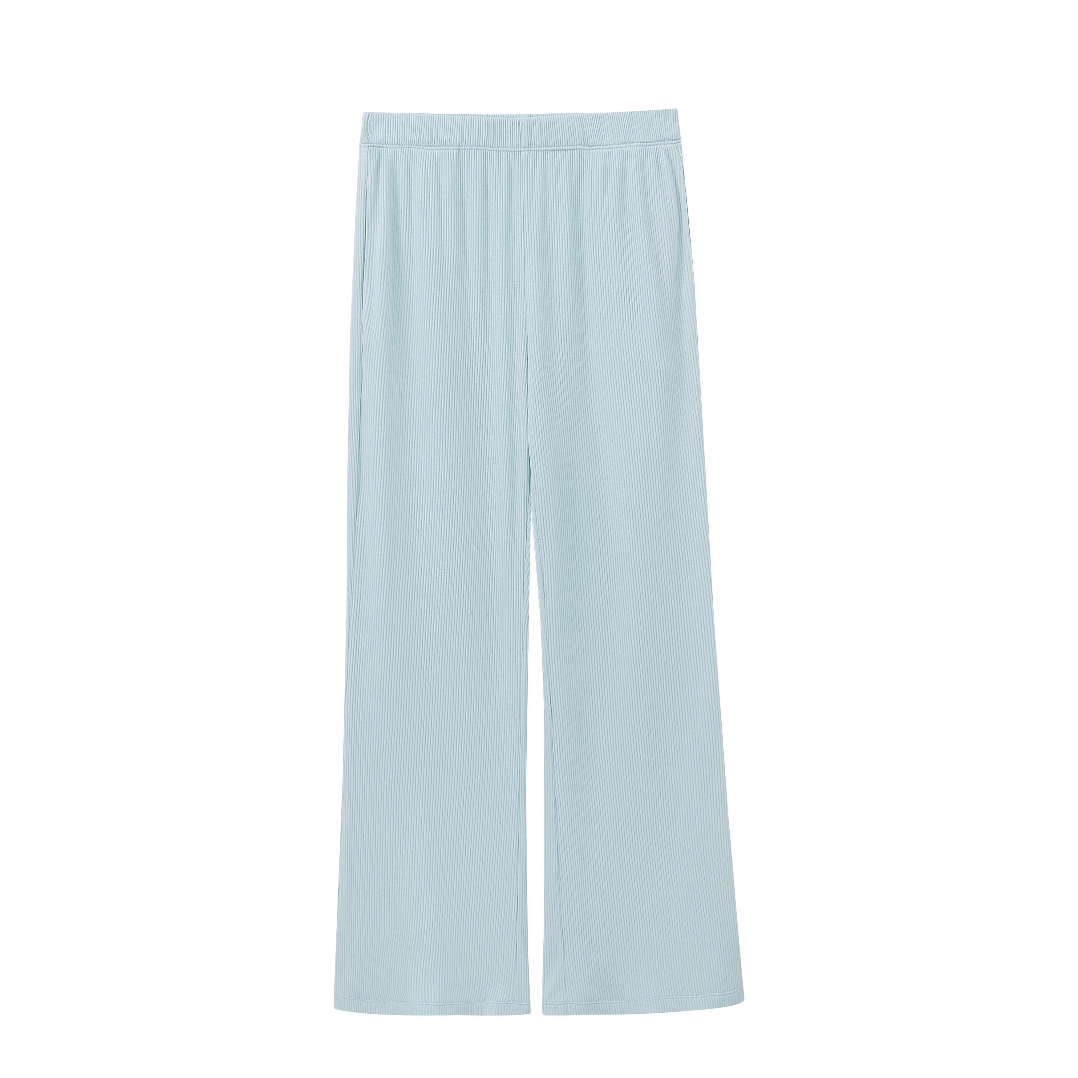 flat lay of the pale blue pants