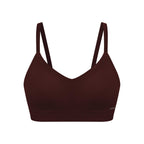 flat lay of a brown bra