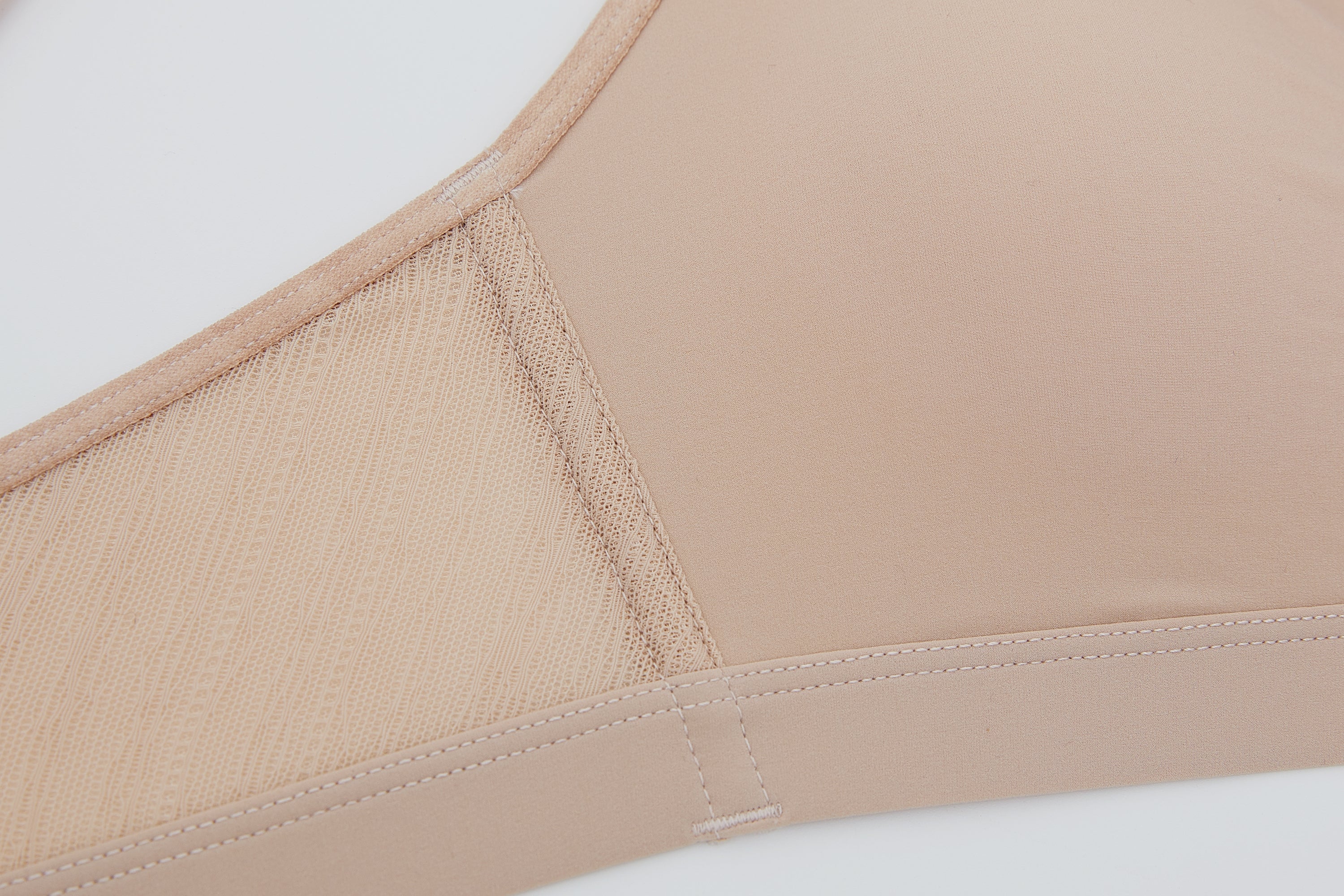 close up view of nude bra