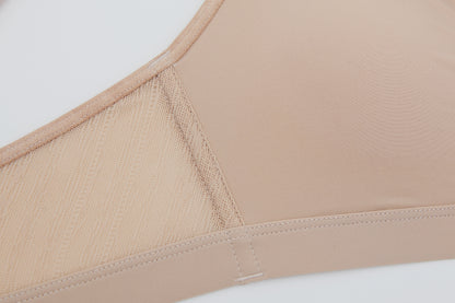 close up view of nude bra
