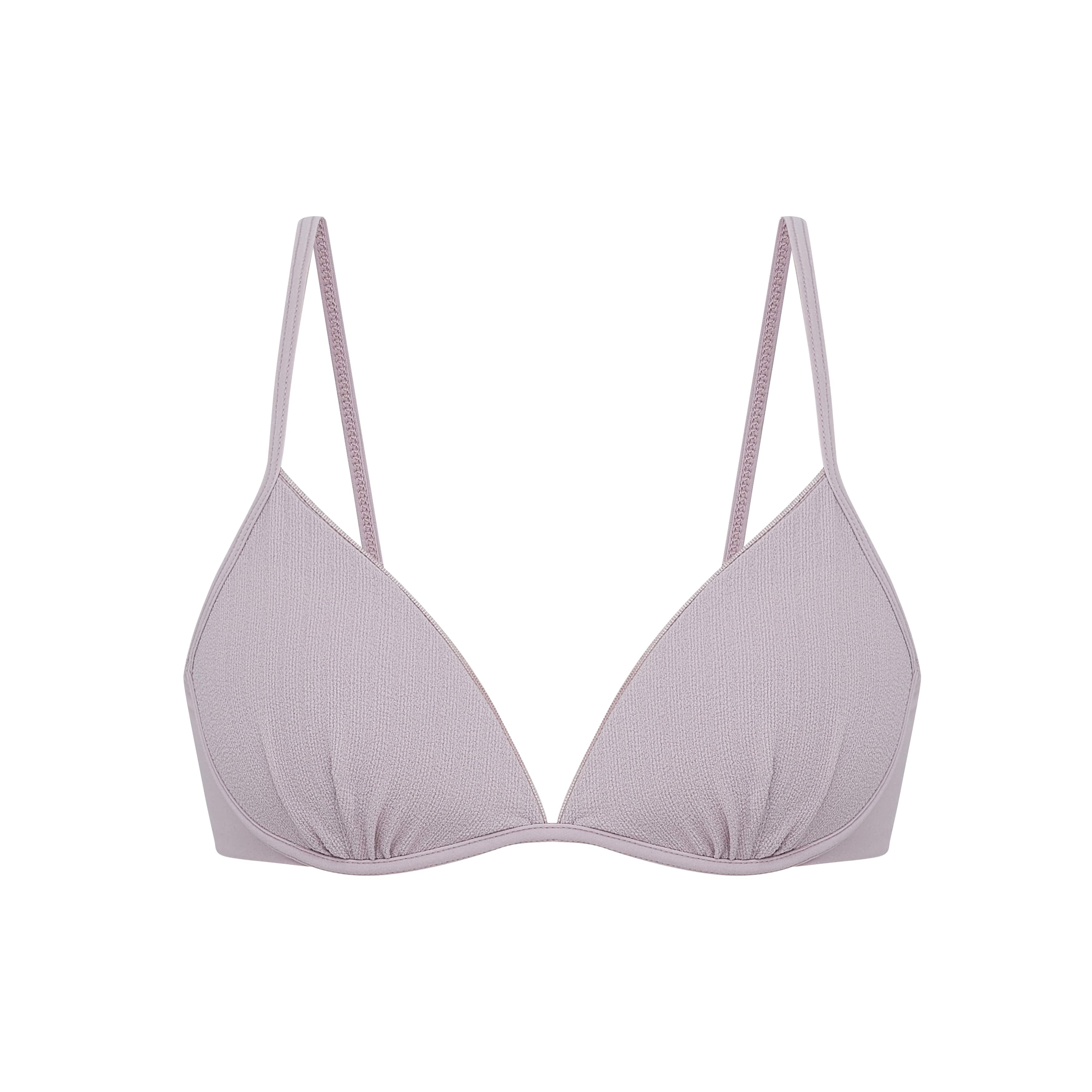 flat lay of the light purple bra