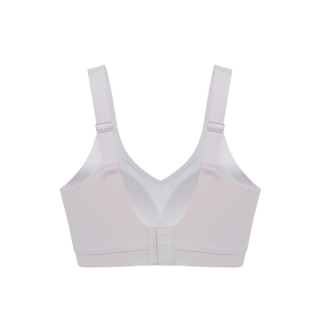 back of a light grey bra
