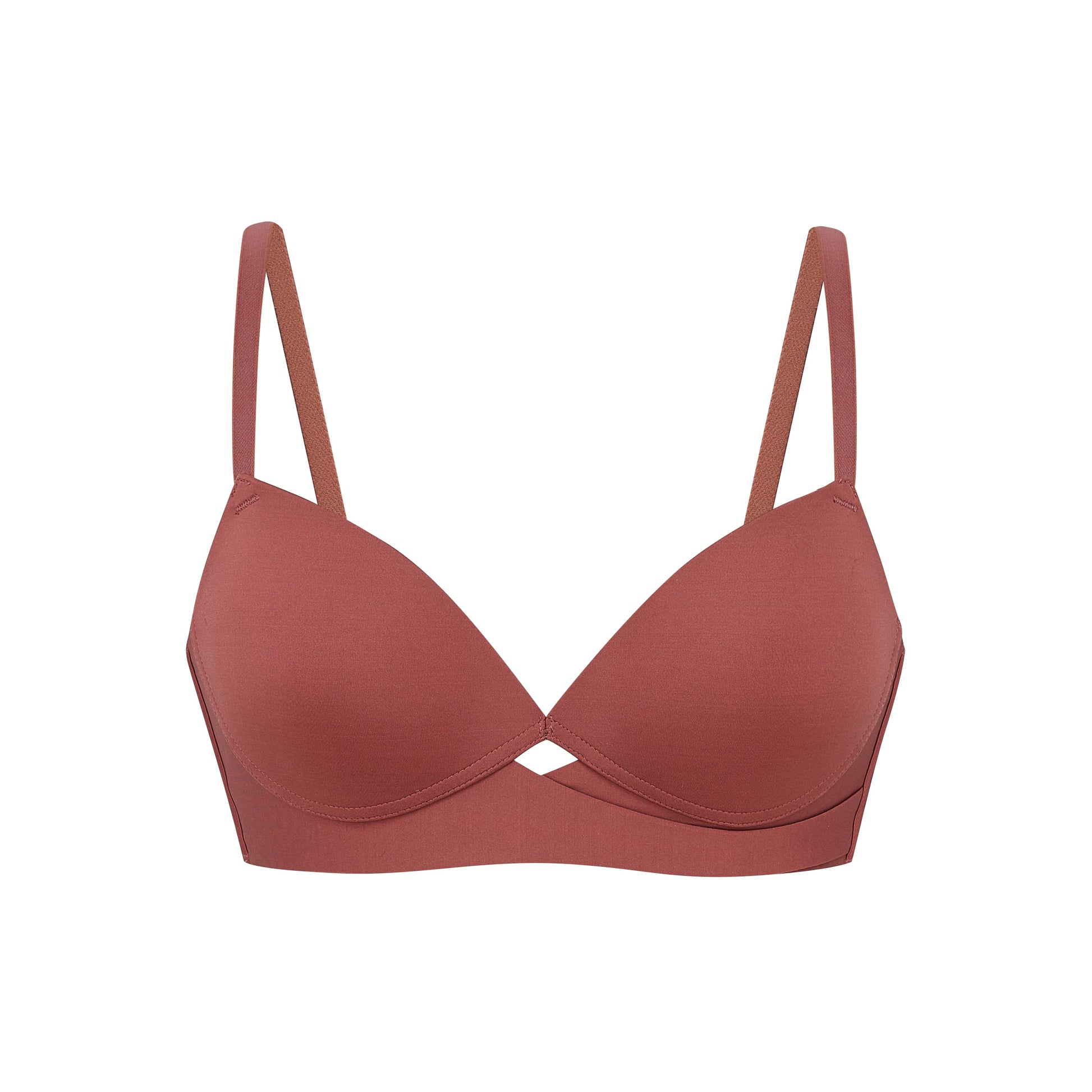 Push-Up Plunge Bra 36B, Maroon/Barely There