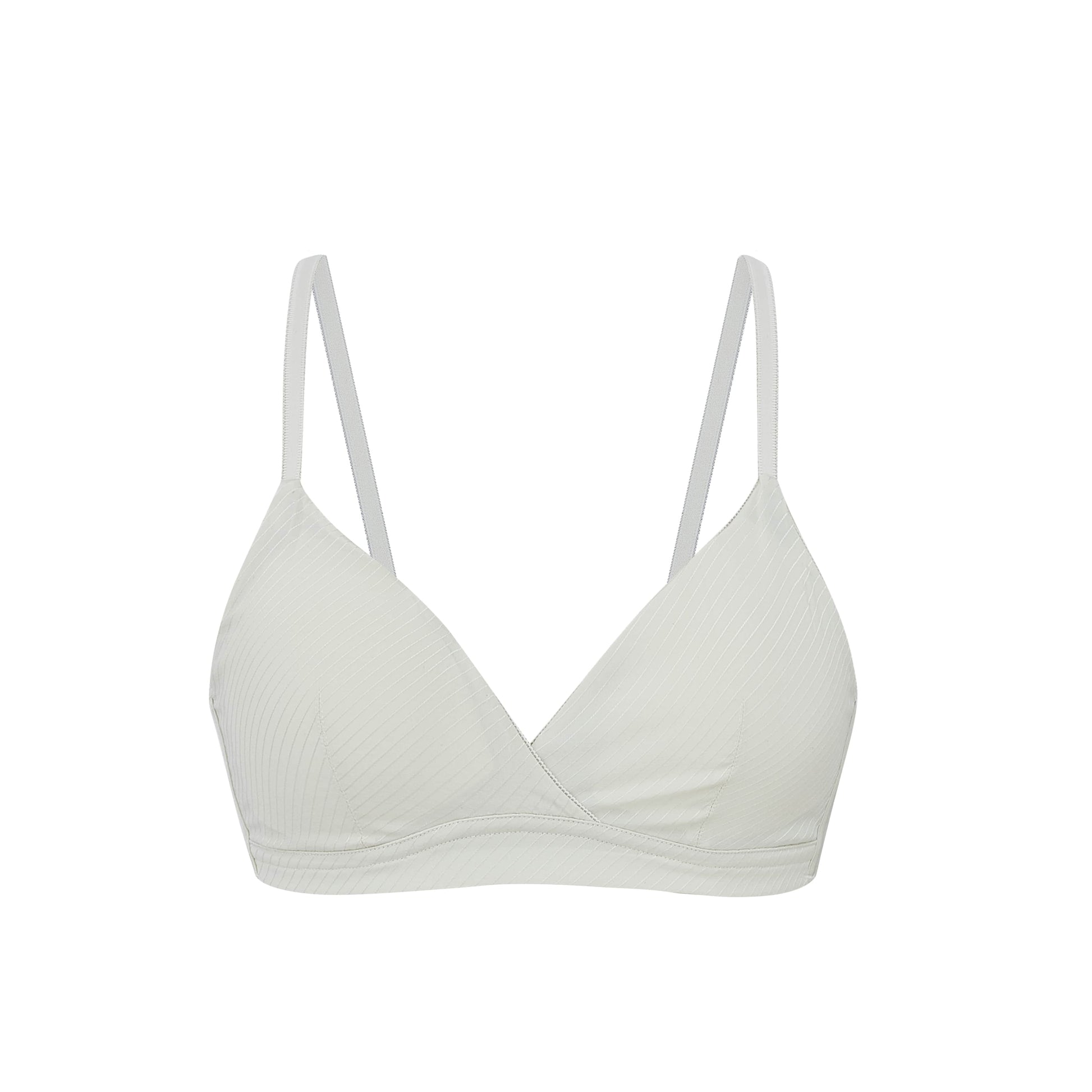 Natural Plain Silk Wire Free Triangle Bra Sexy and Comfortable