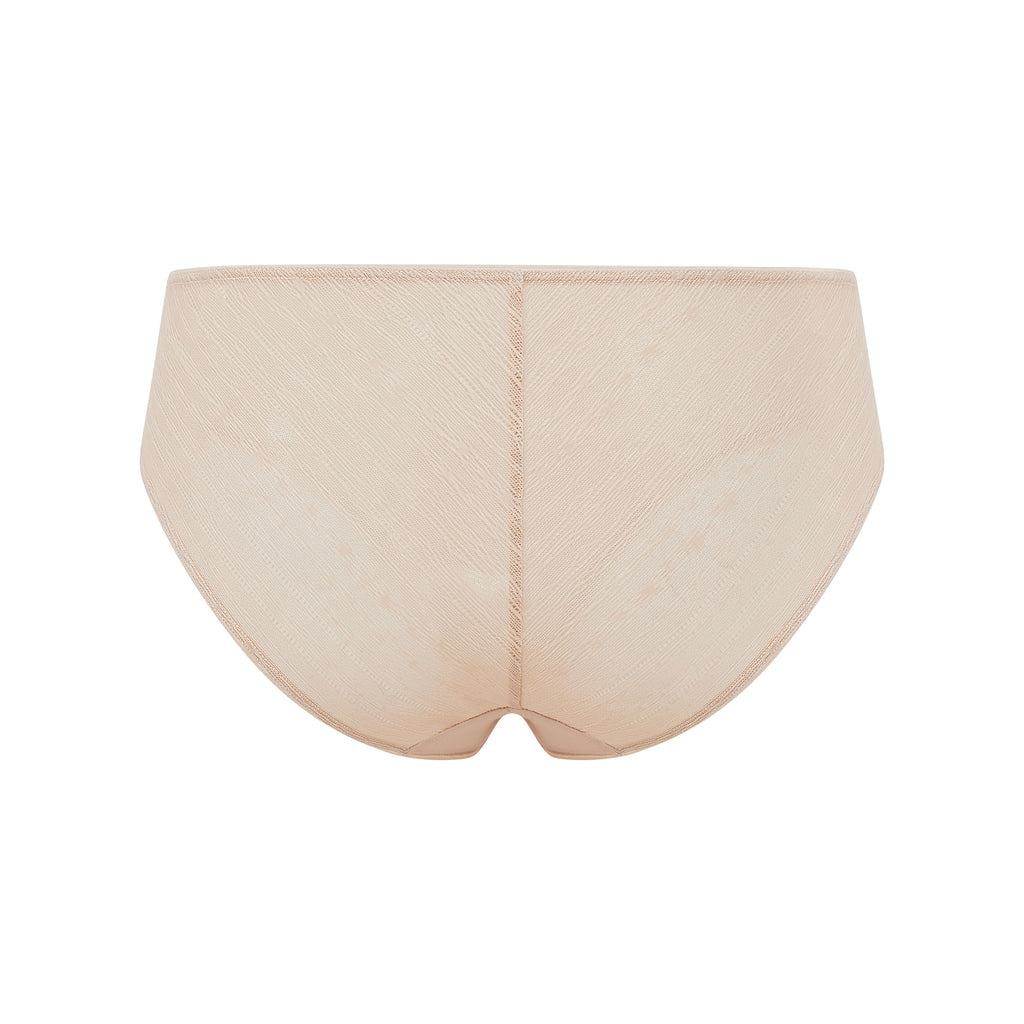 back of flat lay of white brief 