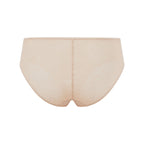 back of flat lay of white brief 