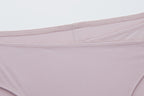 close up view of flat lay of light purple brief