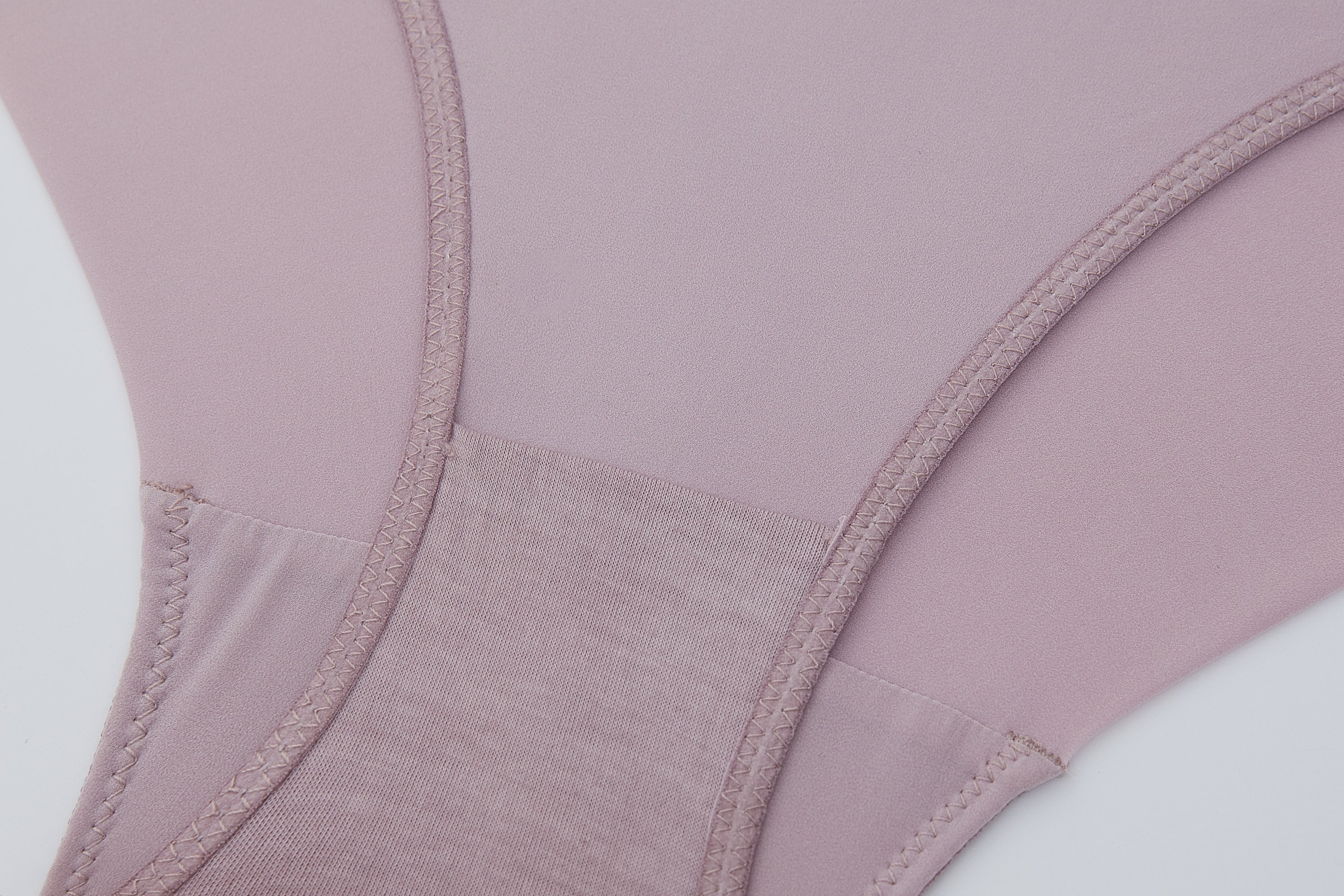 close up view of flat lay of light purple brief