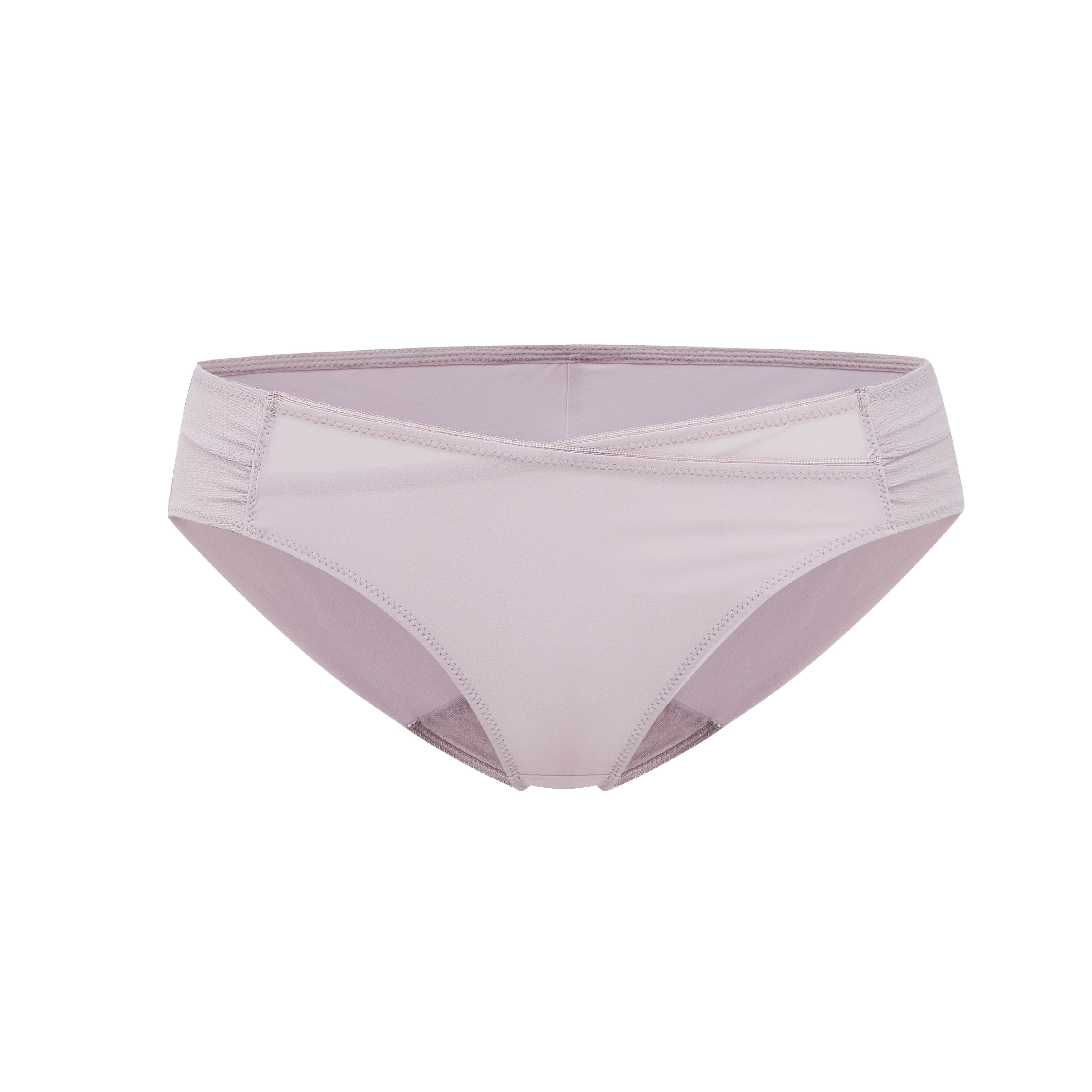 flat lay of light purple brief