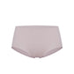 Flat lay image of light gray-purple underwear
