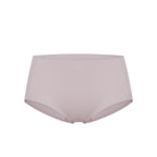 Flat lay image of light gray-purple underwear