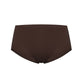 Flat lay image of dark brown underwear