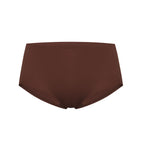 Flat lay image of brown underwear