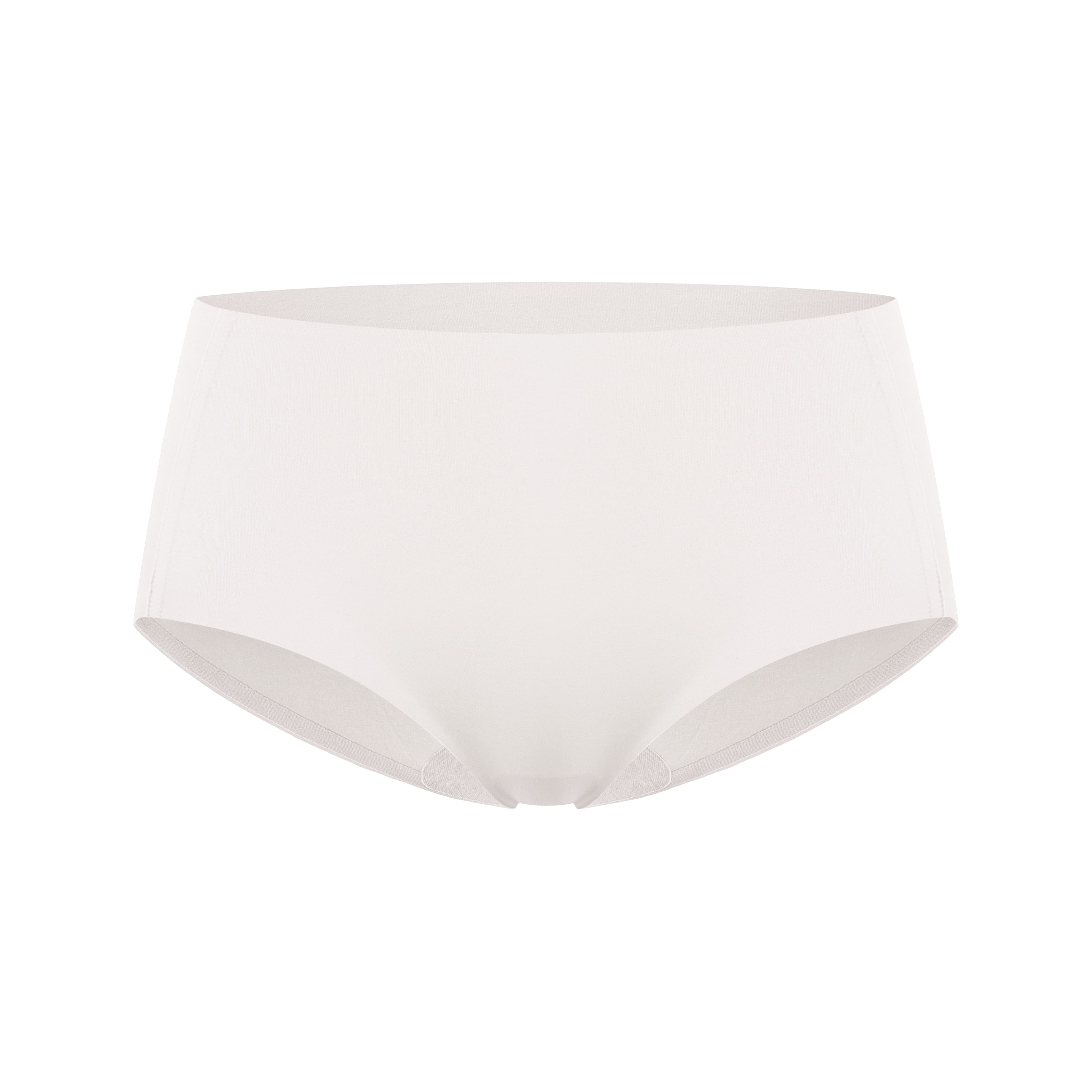 Flat lay image of white underwear
