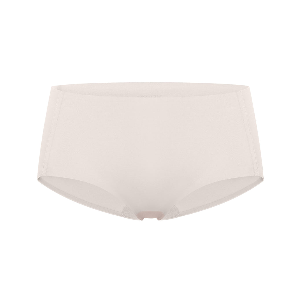 Flat lay image of off-white underwear
