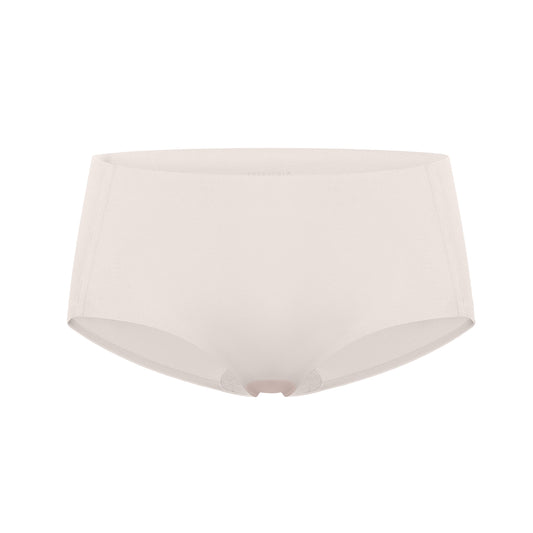 Flat lay image of white underwear
