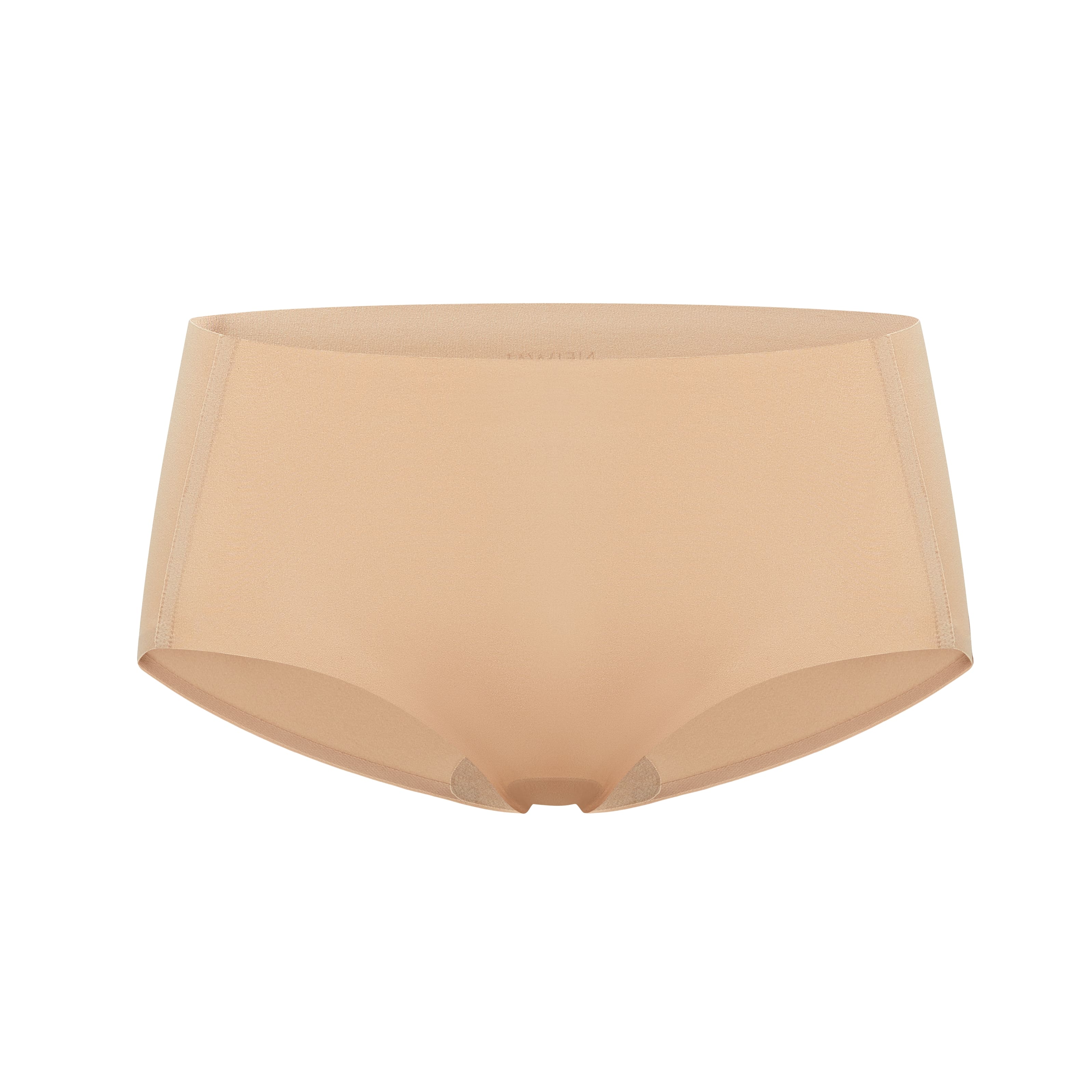 Flat lay image of tan underwear