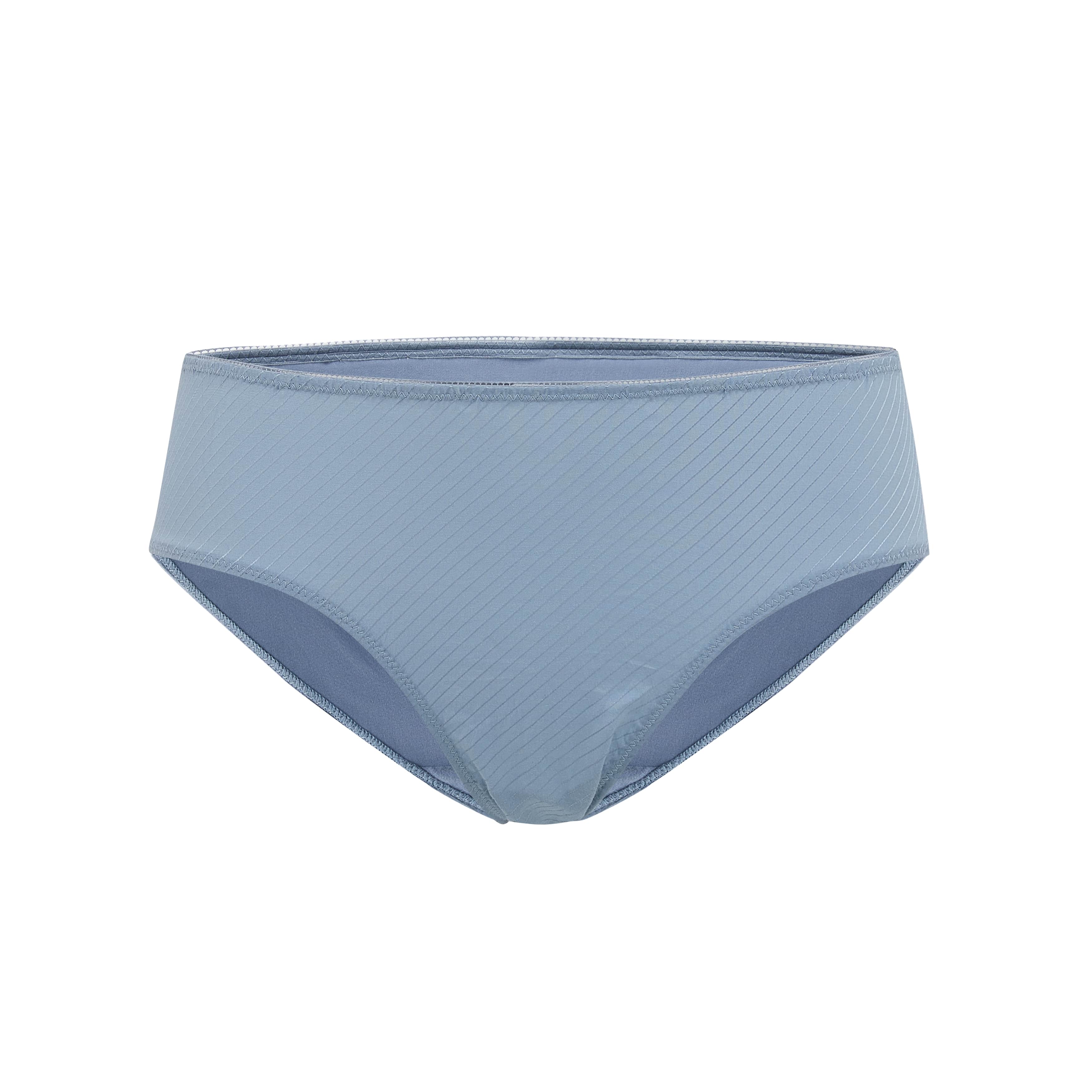 flat lay of blue brief
