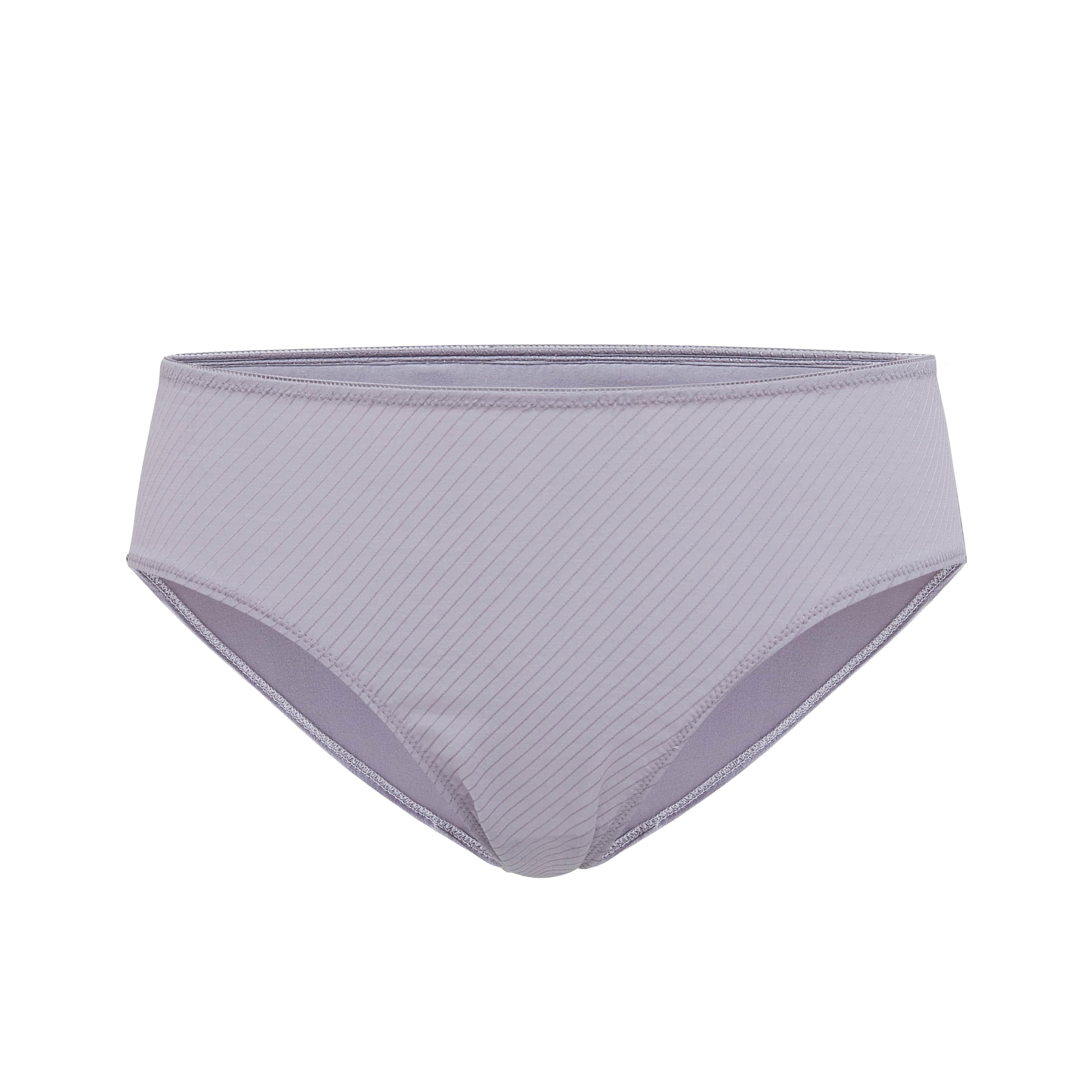 flat lay of purple brief