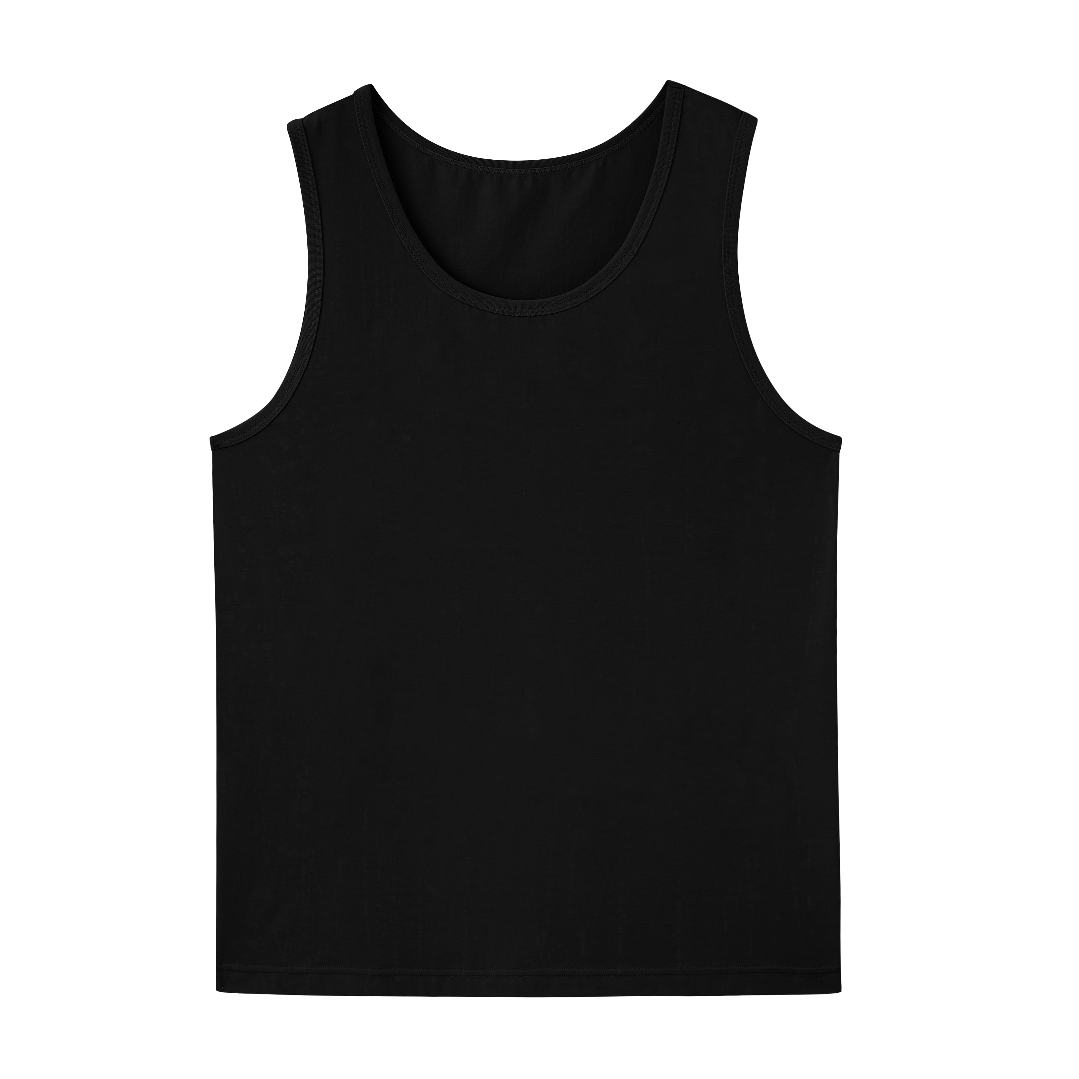 flat lay of black tank top
