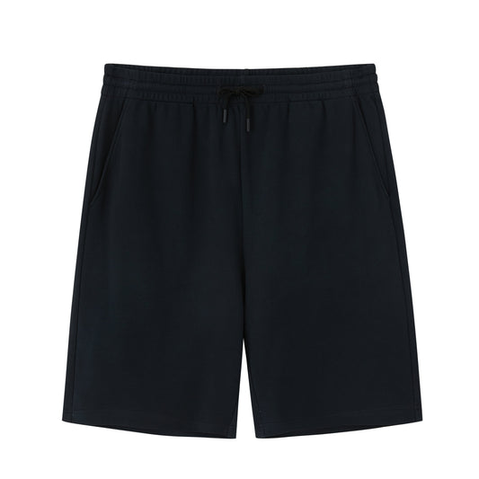 flat lay image of black shorts