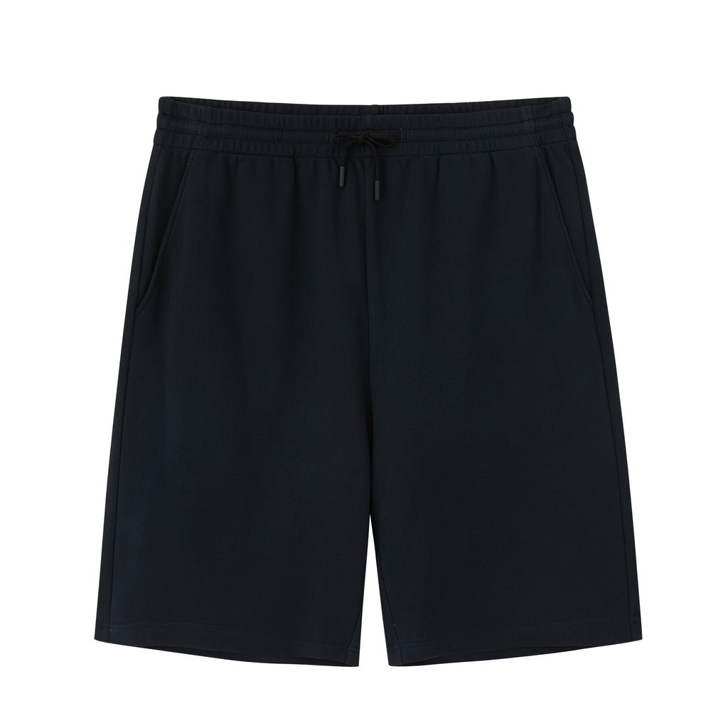flat lay image of black shorts. Black color.