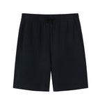 flat lay image of black shorts. Black color.