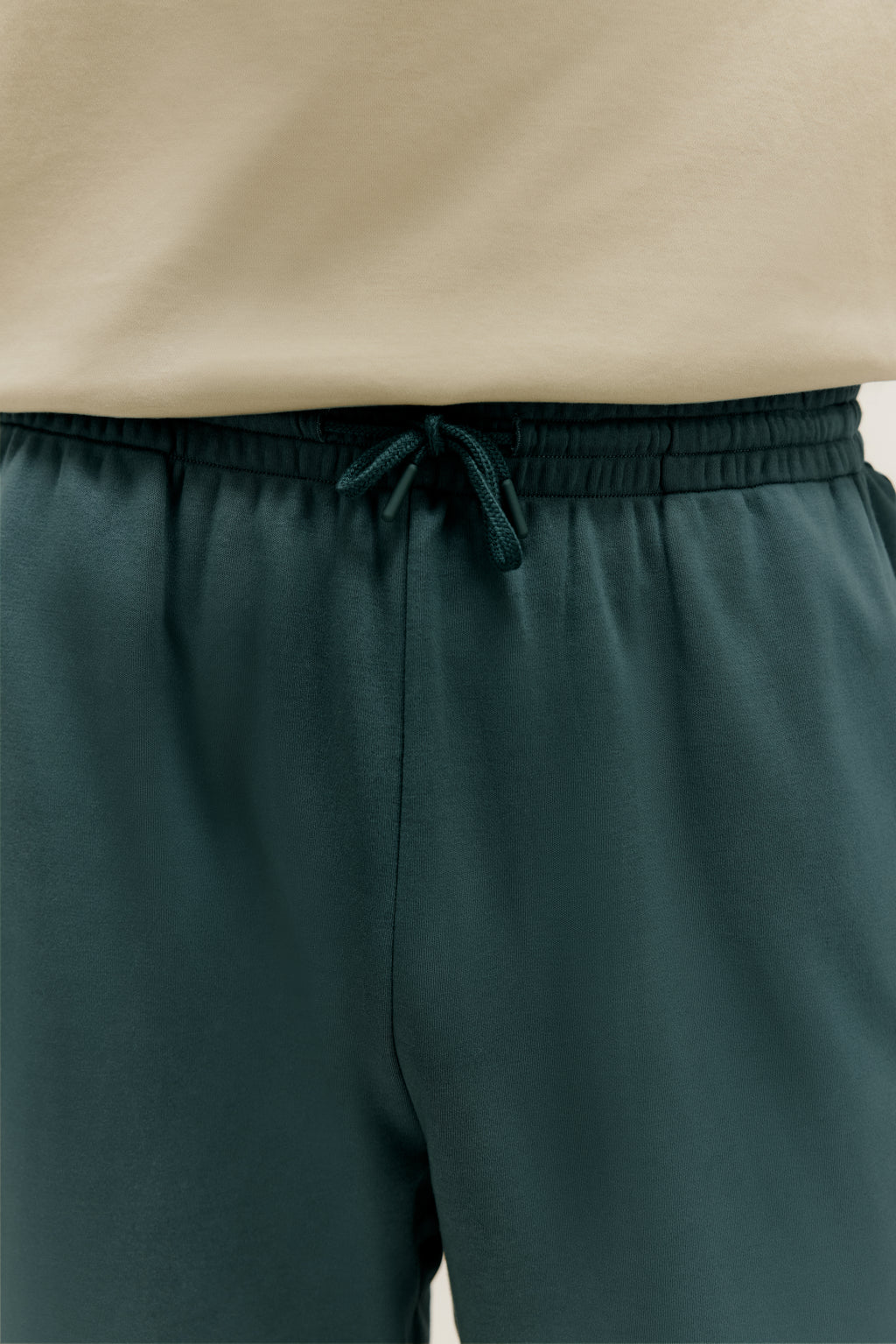blue men's lounge pants waist details