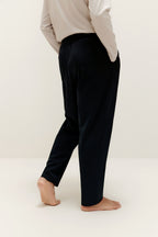 men's black lounge pants back