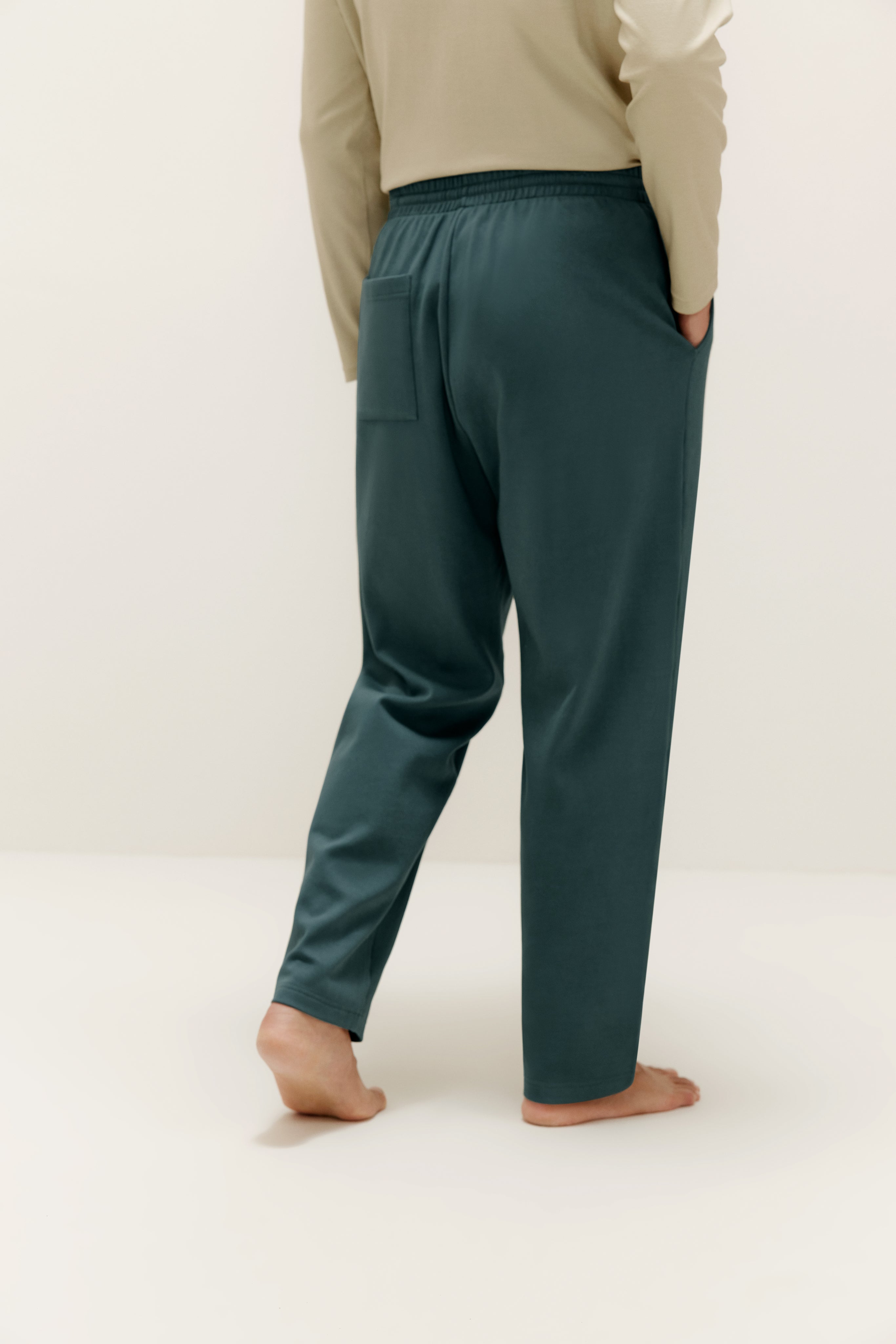 men's blue lounge pants back